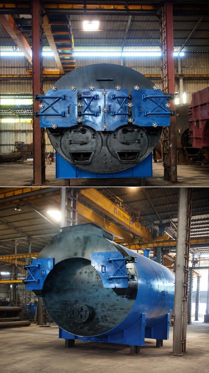 Double Fuel Wood / Husk Fired Boiler