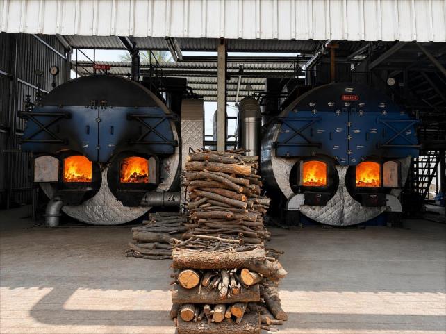 Double Fuel Wood / Husk Fired Boiler solution for plywood industries