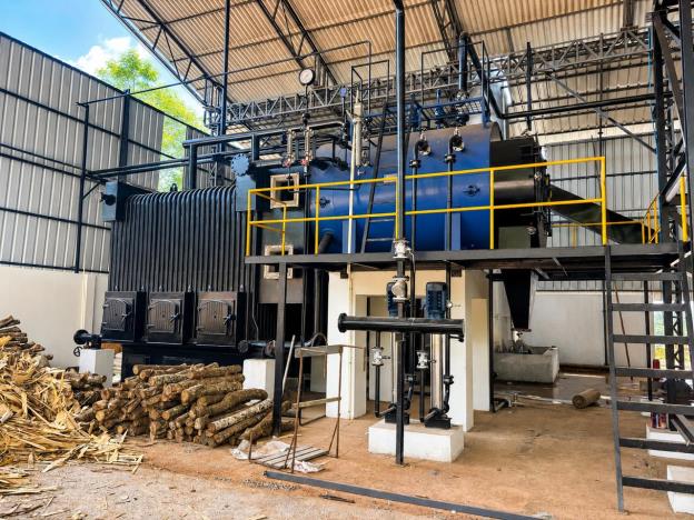 Steam boiler solution for textile processing